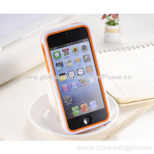 Combo Case for iPhone 5, Soft Silicone Inside, Hard PC Outside, Three-in-one
